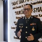 Kabid Humas Polda Aceh, Kombes Pol. Joko Krisdiyanto, S.I.K., saat memberikan keterangan terkait peresmian operasional gedung baru KCP BSI Polda Aceh, Rabu (3/6/2026).