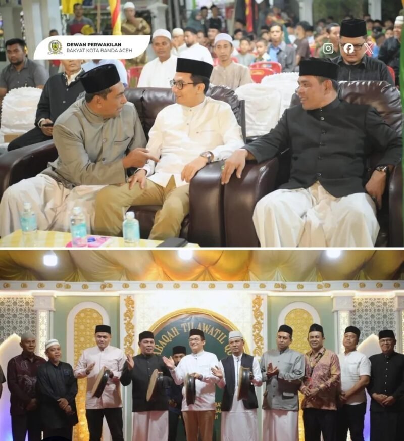 Ketua DPRK Banda Aceh buka MTQ dua mukim di Masjid Baiturrahim Ulee Lheue. MTQ jadi wadah kaderisasi qari/qariah & benteng akhlak generasi muda Banda Aceh, Selasa 16/06/2026.
