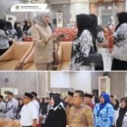 Wakil Ketua I DPRK Banda Aceh Daniel Abdul Wahab bersama Anggota Komisi IV Mehran Gara menghadiri pelantikan pengurus PGRI Kota Banda Aceh Masa Bakti XXIII di Aula Utama Balai Kota, Rabu 10/6/2026.