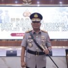 Prosesi pelantikan Irjen Pol. Ruddi Setiawan sebagai Kapolda Aceh oleh Kapolri Jenderal Pol. Listyo Sigit Prabowo di Mabes Polri, Jakarta, Sabtu (4/7/2026).