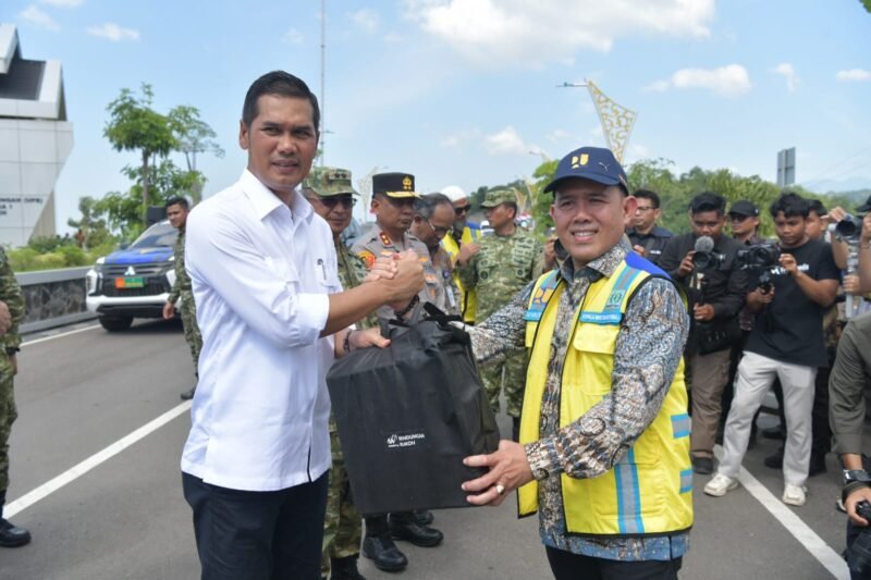 Sekretaris Daerah Aceh, M. Nasir, bersama unsur Forkopimda Aceh mengikuti prosesi peresmian Bendungan Rukoh di Kabupaten Pidie secara virtual oleh Presiden RI Prabowo Subianto, Jumat (10/7/2026).