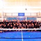 Kepala Biro Pengelolaan Informasi dan Dokumentasi (Karo PID) Divhumas Polri, Brigjen Pol. Saptono Erlangga (tengah), secara resmi membuka turnamen olahraga Padel Bhayangkara Cup 2026 di Padel Corner Kemang 27, Jakarta Selatan, Sabtu (11/7/2026).