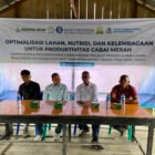 Bank Indonesia Aceh gelar bantek budidaya cabai merah di Aceh Barat, 19 Agustus 2026. Kegiatannya bagian dari GPIPS untuk jaga stabilitas harga & pasokan pangan, dengan pembekalan olah tanah, hama, keuangan, dan penggunaan alat Jinawi bagi 5 kelompok tani binaan.