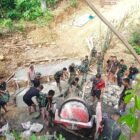 Satgas TMMD Reguler ke-129 Kodim 0107/Aceh Selatan tancap gas mengejar target pembangunan sasaran fisik. Sabtu (8/8/2026), 