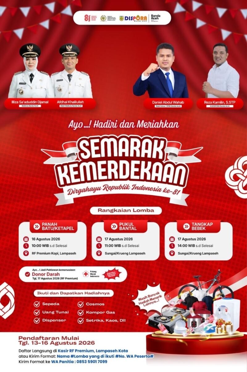 Dalam rangka memeriahkan HUT ke-81 Kemerdekaan RI, Pemerintah Kota Banda Aceh menggelar