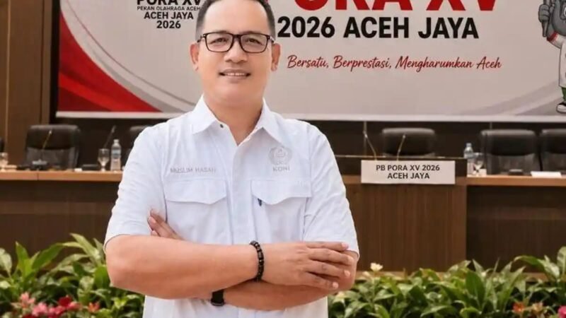 Pengurus Besar Pekan Olahraga Aceh (PB PORA) XV Aceh Jaya menegaskan pendaftaran atlet, pelatih, dan ofisial wajib dilakukan melalui admin Komite Olahraga Nasional Indonesia Daerah (KONIDA) kabupaten/kota. Hal ini disampaikan Ketua Harian PB PORA XV Aceh Jaya Muslim HS, Senin 17 Agustus 2026.
