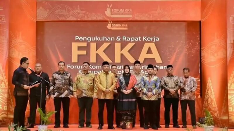 Bupati Bireuen Ir. H. Mukhlis, ST resmi dikukuhkan sebagai Wakil Koordinator Forum Komunikasi Pemerintahan Kabupaten/Kota Se-Aceh (FKKA) Periode 2025–2030, Rabu (19/8/2026).