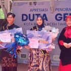 Teuku M. Farza dan Cut Jihan Sherana Amanda dinobatkan sebagai Duta GenRe Putra dan Putri Kota Banda Aceh 2026 di Taman Putroe Phang, Sabtu (22/8/2026).