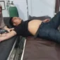 Ketua PWI Lhokseumawe Sayuti saat memberikan keterangan terkait insiden kericuhan di Lapangan Bola Kaki Bumigas yang menimpa wartawan anggota PWI Lhokseumawe, Haiqal, Kamis (27/8/2026).