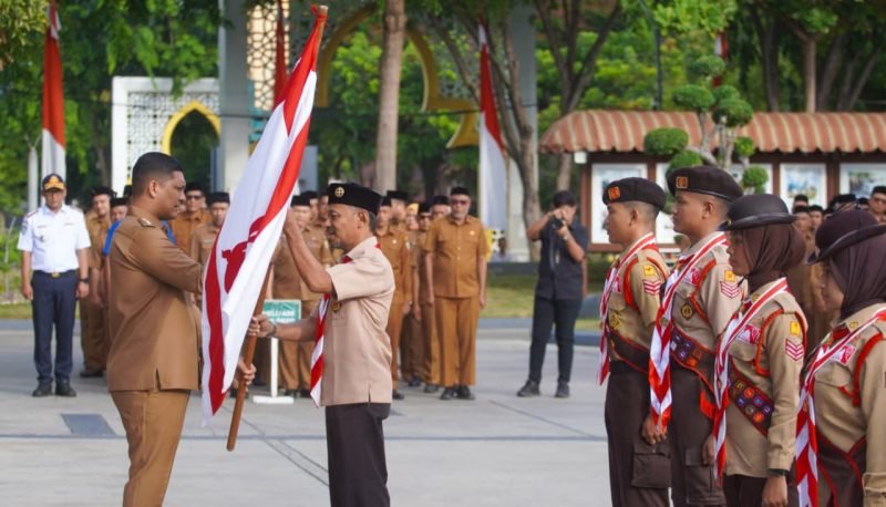 Pemerintah Kota Banda Aceh menggelar Apel Gabungan Bulan Agustus di Halaman Balaikota, Senin 3 Agustus 2026. 