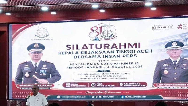 Kejaksaan Tinggi Aceh menangani 9 kasus dugaan tindak pidana korupsi sepanjang Januari-Agustus 2026.