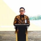 Sosialiasi Program KPR Sejahtera FLPP Pegawai Kemenag RIDirektur Retail Banking BSI Kemas Erwan Husainy saat memberikan sambutan pada agenda Sosialiasi Program KPR Sejahtera FLPP Pegawai Kemenag RI di BSI Tower, Jakarta, Rabu (2/9/2026).