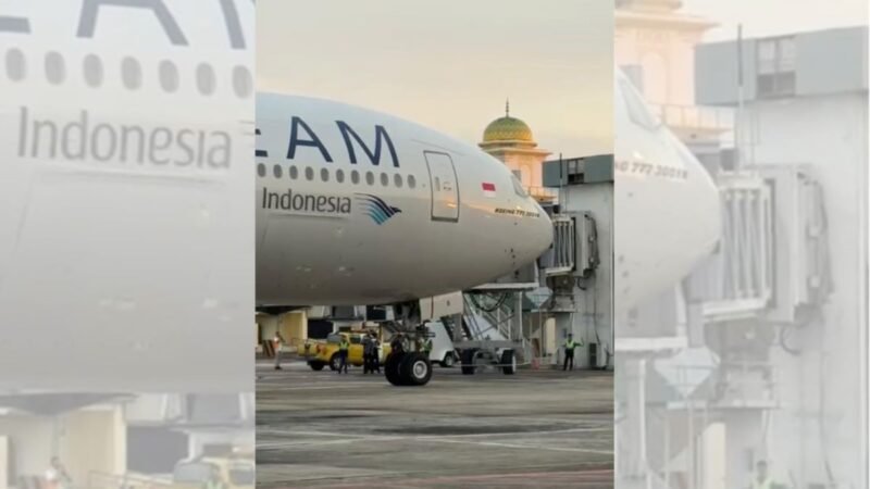 Pesawat Garuda Indonesia registrasi PK-GHI yang membawa 360 jemaah umrah rute Banda Aceh-Jeddah batal terbang pada Rabu, 9 September 2026.