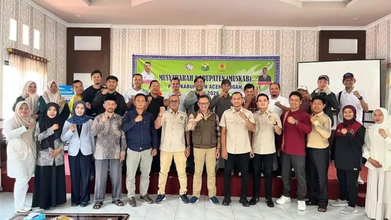 Mitahuddin resmi terpilih secara aklamasi sebagai Ketua Umum PBSI Kabupaten Aceh Tengah periode 2026-2030.