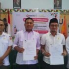 Panwaslih Aceh Singkil menandatangani MoU Pengawasan Partisipatif Pemilu bersama Komunitas Singkel Muda Chinquelle di Kantor Panwaslih, Singkil Utara, Rabu (16/9/2026).