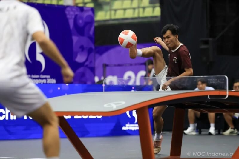 Atlet teqball Indonesia Yoga Ardika Putra catat debut manis di Asian Games 2026 Nagoya, Kamis di Nagoya City Higashi Sports Center