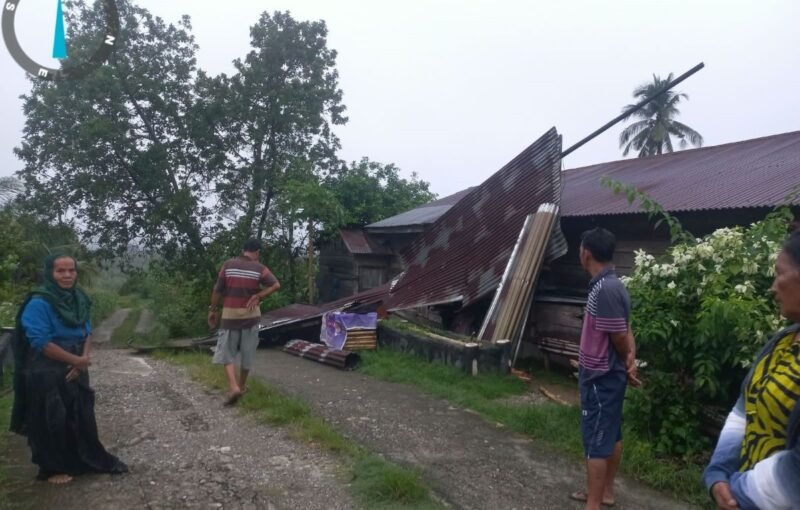 Puting beliung terjang Aceh Tenggara Senin 21/9/2026 pukul 17.30 WIB. Kabid RR BPBD Aceh Tenggara Dodi Sukmariga Tajmal sebut delapan rumah rusak di enam desa empat kecamatan, satu rusak berat milik Suparjo di Desa Kandang Mbelang Mandiri, tujuh rusak ringan.