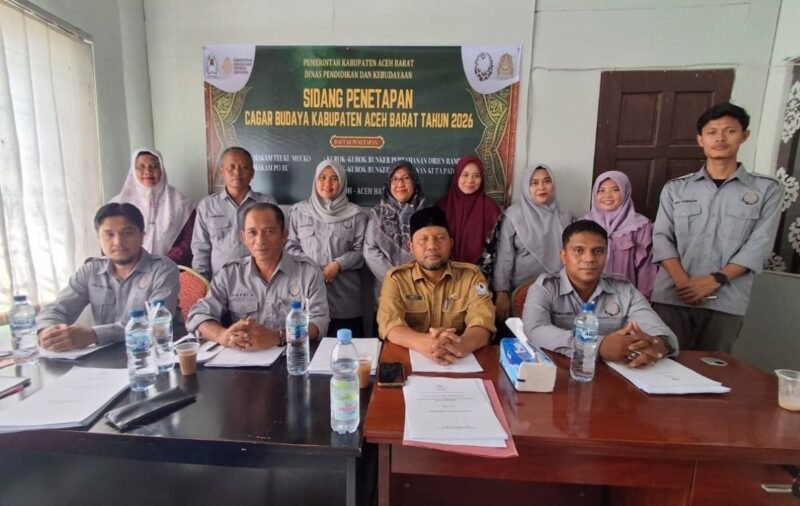 TACB Aceh Barat tetapkan tiga objek sebagai Cagar Budaya 2026 setelah kajian dan sidang pleno.