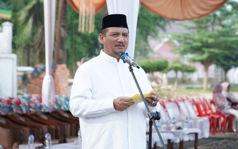 Bupati Aceh Tamiang Armia Pahmi tegas tolak alih fungsi hutan mangrove di Kampung Pusung Kapal Kecamatan Seruway jadi kebun sawit dan desak KPH serta APH tindak pelaku perambah.