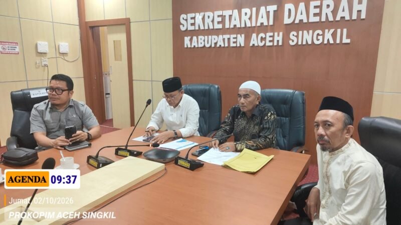 Rakor Satgas 3 provinsi 2/10 di Op-Room bupati, bahas mitigasi hulu-hilir cegah banjir-longsor.