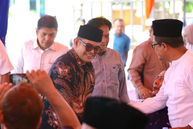 Plt Sekda Aceh Taufik hadiri Maulid Nabi Muhammad SAW di Kantor PWI Aceh, Sabtu 3/10/2026.