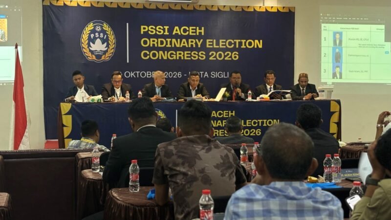 Voter PSSI Aceh Muhammad Adam di Kongres PSSI Aceh 2026-2030 Sigli Pidie 3/10/2026 minta Ketum PSSI Erick Thohir patuhi statuta, jangan adu domba dan peruncing perbedaan di Aceh.