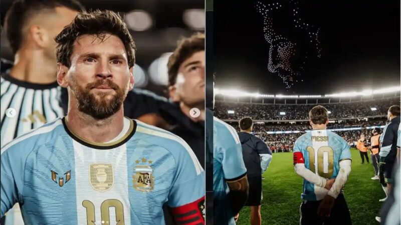 Messi 39 thn pamit dari Timnas Argentina di Monumental 7/10/2026 vs Benin 3-0, cetak gol menit 71. 