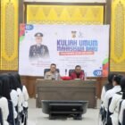 Isi Kuliah Umum, Kapolres Aceh Selatan Edukasi Mahasiswa Poltas tentang Bahaya Narkotika dan Kejahatan Siber. 