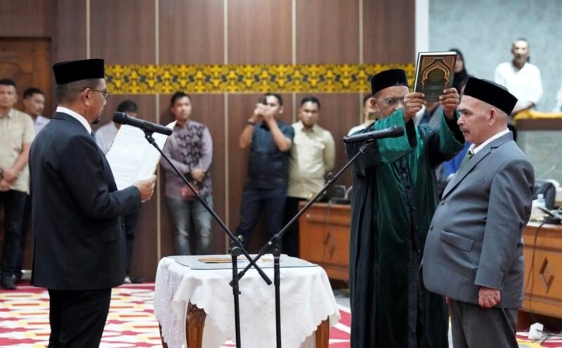 Zaini Bakri (PPP) resmi dilantik anggota DPRA sisa masa 2024-2029 via PAW gantikan Mawardi Basyah, Kamis 8/10 di Gedung Utama DPRA.