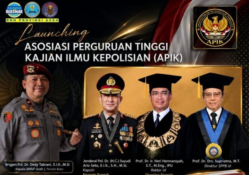 Kepala BNNP Aceh Brigjen Pol. Dedy Tabrani dijadwalkan menjadi panelis dalam diskusi eksistensi ilmu kepolisian sekaligus mengikuti agenda bedah buku dan peluncuran APIK di Universitas Indonesia, Jakarta, Rabu (21/10/2026). Foto: Dok. BNNP Aceh